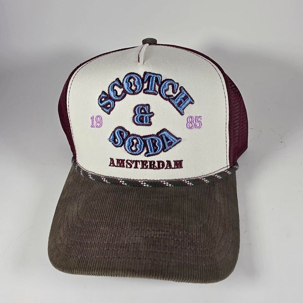 Scotch-soda Men's Burgundy and Green Hat